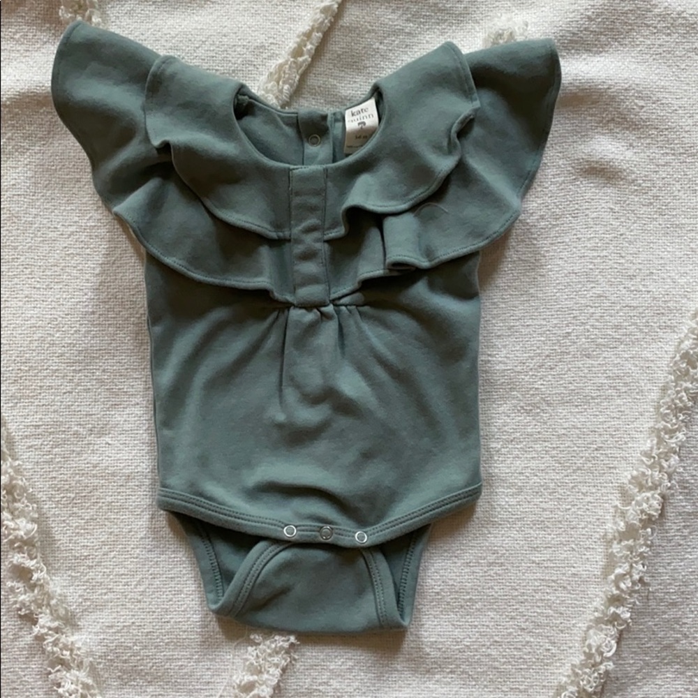 EUC Kate Quinn ruffle collar bodysuit